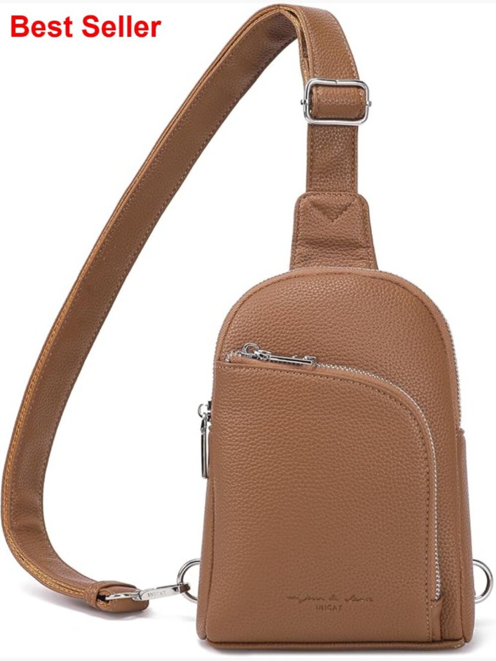 RFID Blocking Sling Bag, Anti Theft Crossbody, Vegan Leather Travel Purse